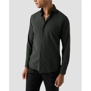 Eton - Flanellen Overhemd - Donkergroen - Flanel - Lange Mouwen
