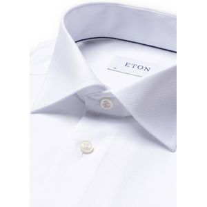 Eton - Contemporary Fit - Overhemd - Wit - Katoen - Lange Mouwen