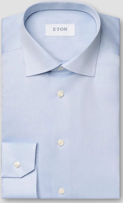 Eton - Signature Twill - Overhemd - Lichtblauw - 100% Katoen - Kreukvrij