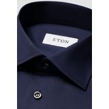 Eton - Four-Way Stretch - Overhemd - Donkerblauw - Polyamide - Regular Fit