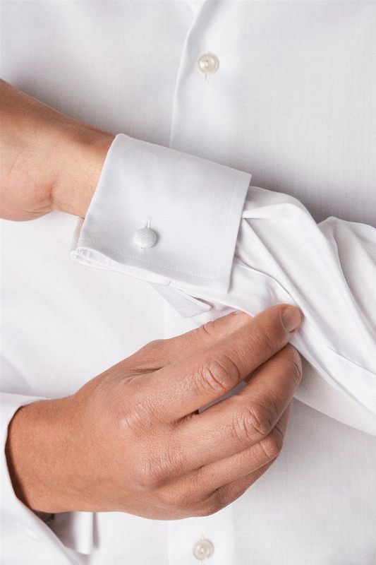 Eton - Signature Twill Overhemd - Wit - 100% Katoen