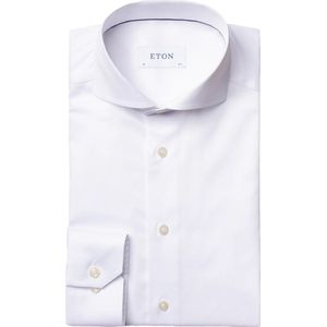 Eton - Business Overhemd - Wit - Katoen - Slim Fit - Lange Mouwen