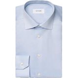 Eton - Overhemdjurk - Lichtblauw - Katoen - Wide Fit