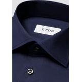Eton - Overhemd - Blauw - Lange Mouwen - Polyamide/Nylon