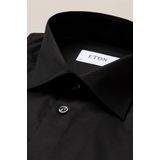 ETON - Overhemd - Zwart - Lange Mouw - 100% Katoen - Cutaway Kraag