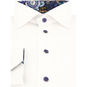 Eton - Classic Fit - Overhemd - Wit - 100% Katoen - Semi-Wide Spread Boord