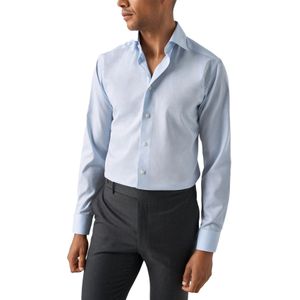 Eton overhemd lichtblauw Solid Signature Oxford gemêleerd