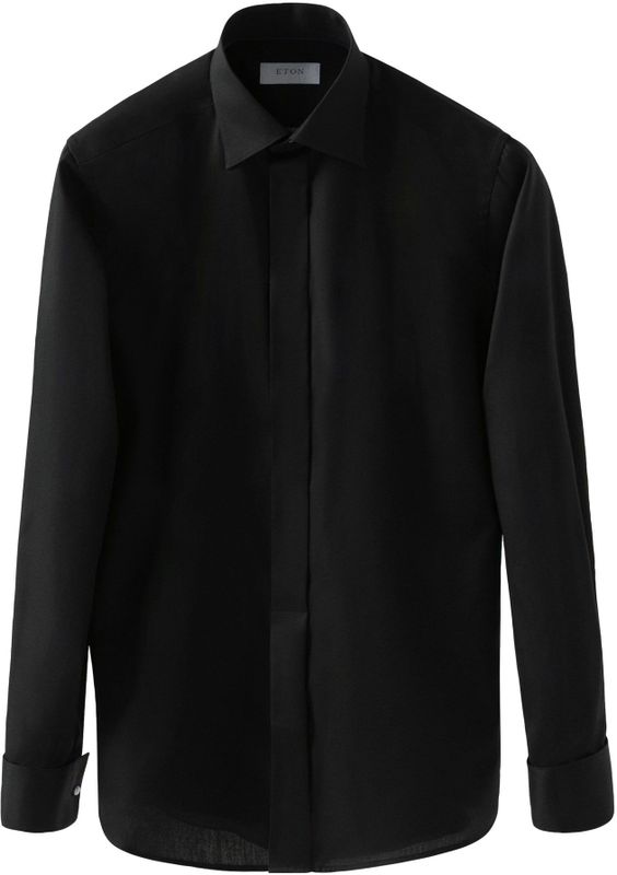 Eton - Overhemd - Zwart - 100% Katoen - Slim Fit