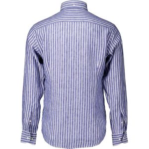 Eton - Long Sleeve Shirt - Blauw - Katoen - Lange Mouwen - Regular Fit