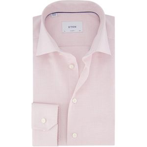 Eton - Classic Overhemd - Roze - Katoen - Lange Mouw
