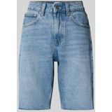 Gina Tricot - Korte Broek - Medium Blue Denim - Straight Fit - Regular Waist