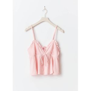 Gina Tricot - Top - Roze - Mouwloos - V-hals