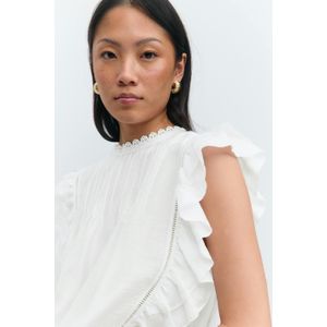 Blouse - Gevoerde Zoom - Effen - Viscose - Normale Pasvorm