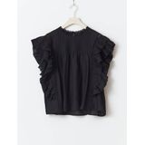 Gina Tricot - Top - Zwart - Mouwloos - Ronde Hals