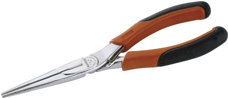 Flachrundzange ergo gerade, verchromt, ganze Länge: 160 mm - Bahco