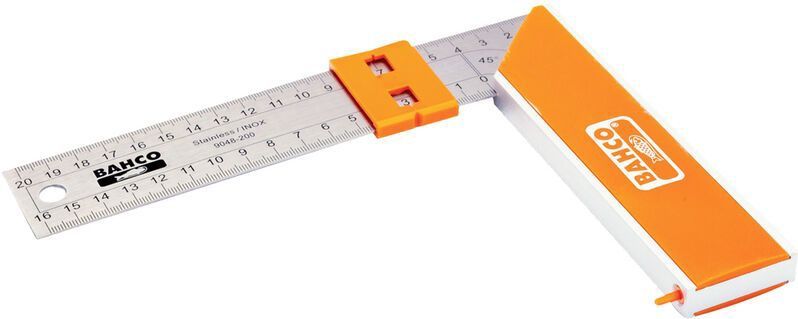 Bahco - Timmermanswinkelhaak - Roestvrij Staal - 300 Mm