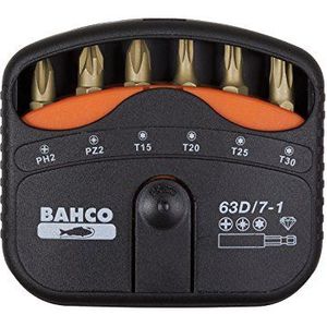 Bahco bits set 7pcs diamond ph,pz,t | 63D/7-1