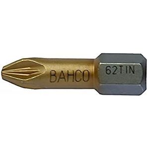 Bahco 62TIN BH62TIN/PZ2 TiN-bits voor Pozidriv-schroeven 25 mm Pz2 10 stuks