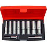 Bahco - S0810L - Doppenset - 10 Delig - Hooggelegeerd Kwaliteitsstaal - Mat