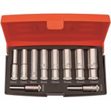 Bahco - S0810L - Doppenset - 10 Delig - Hooggelegeerd Kwaliteitsstaal - Mat