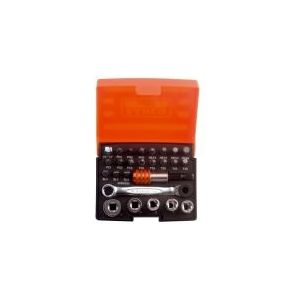 Bahco Bit-/Doppenset 2058/S26 Met Ratel