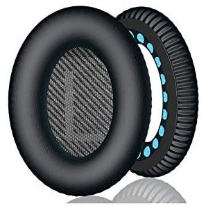 INF Oorkussens voor Bose QuietComfort 15 QC2 QC25 Ae2 Ae2i Ae2w SoundTrue & SoundLink-hoofdtelefoon (1 paar zwart/blauw)