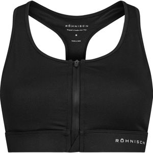Rohnisch - Essential Zip - Sportbeha - Zwart - Gerecycled Polyester