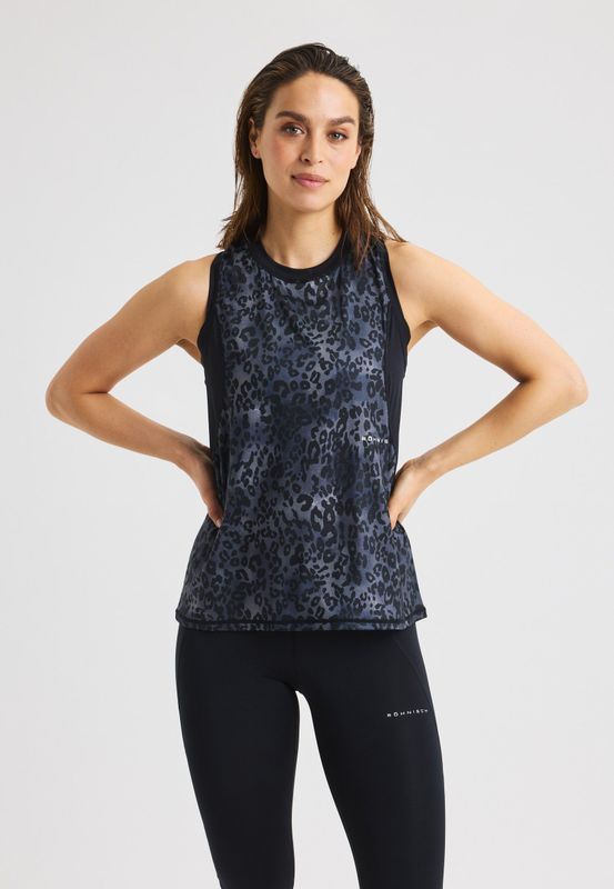 RÖHNISCH - workout tank top - Grijs - Training T-shirt Korte Mouw Dames