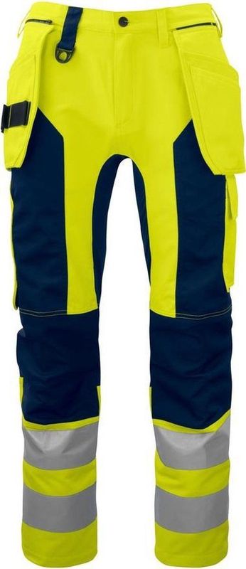 Projob 6513 - Signalisatiebroek - Geel - Met Kniezakken en Spijkerzakken - EN ISO 20471 Klasse 2