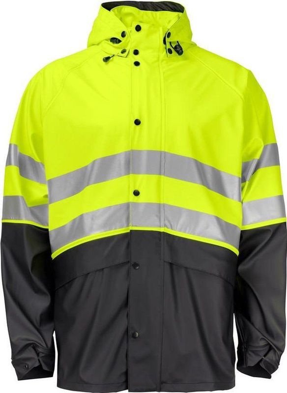 Projob 6431 Regenjas - ISO 20471 Klasse 3/2 Geel/Zwart maat M
