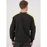 Projob 2125 Sweater Ronde Hals Met Fluo Inzetstukken 642125 - Zwart/Geel