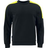 Projob 2125 Sweater Ronde Hals Met Fluo Inzetstukken 642125 - Zwart/Geel