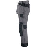 Projob 5524 Canvas Broek Met Kniezakken en Spijkerzakken 645524 - Grijs