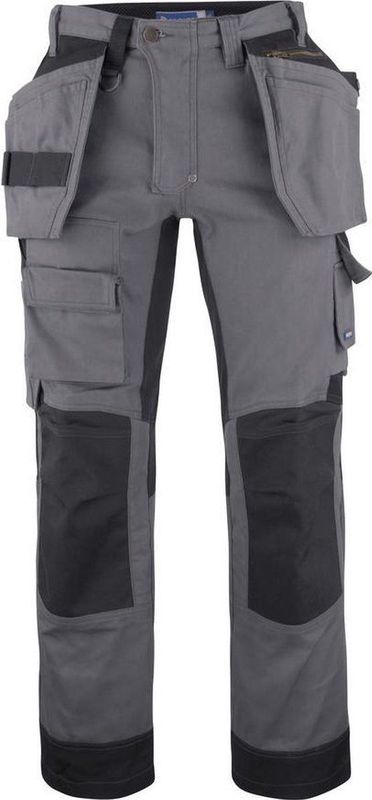 Projob 5524 Canvas Broek Met Kniezakken en Spijkerzakken 645524 - Grijs