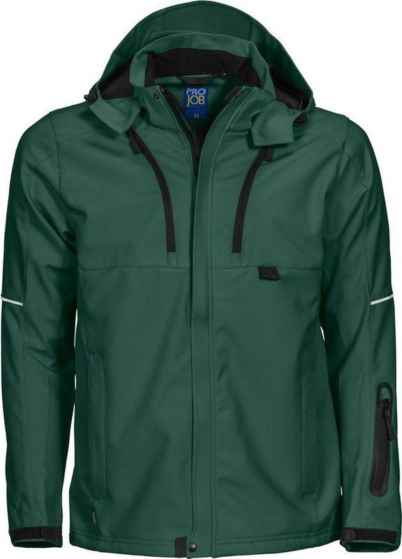 Werkjas - Drielagige Softshell - Wind- en Waterafstotend - Zwart - Polyester