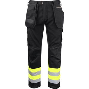 Projob - 6524 - Signalisatiebroek - Geel - Polyester - Kniezakken