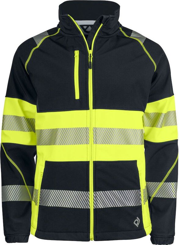 Projob - 6443 - Softshell Jas - Signaalkleur - Waterdicht - EN ISO 20471 Klasse 1