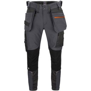 Projob 5550 Stretchbroek Met Kniezakken en Spijkerzakken 645550 - Grijs