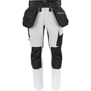 Projob 5551 Stretchbroek Met Kniezakken en Spijkerzakken 645551 - Wit