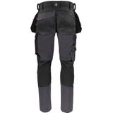 Projob 5551 Stretchbroek Met Kniezakken en Spijkerzakken 645551 - Grijs
