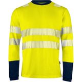 ProJob 6014 SIGNALISATIET-SHIRT LANGE MOUWEN EN ISO 20471 KLASSE 3 646014 - Geel Marine