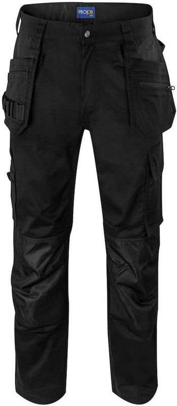 Projob 5570 Stretchbroek Met Kniezakken en Spijkerzakken 645570 - Zwart