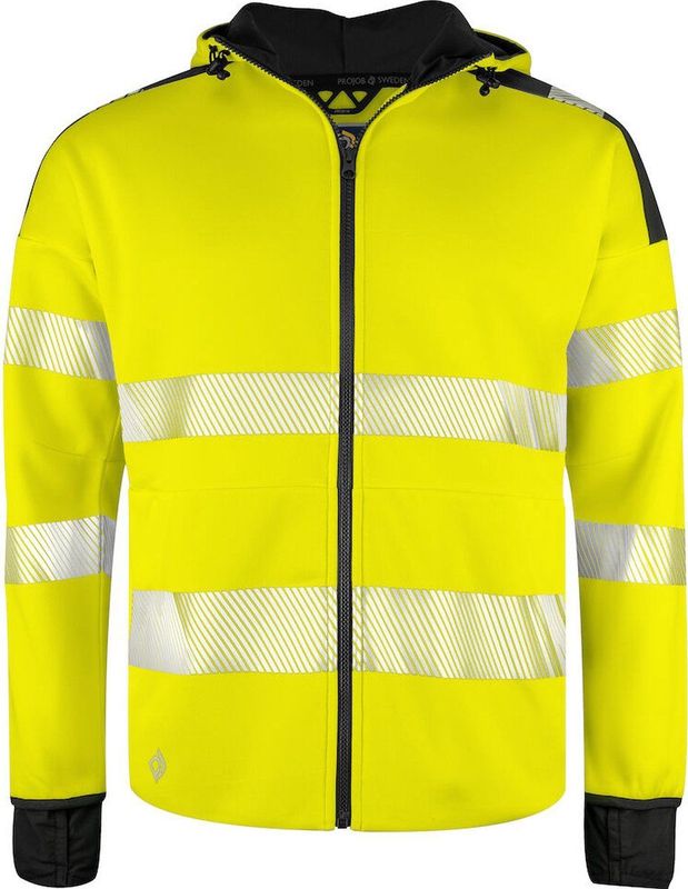 Projob - 6110 - Signalisatiehoodie - Geel/Zwart - ISO 20471 Klasse 3 - Heren