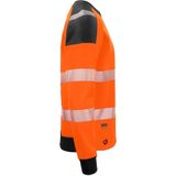 Projob - 6108 - Signalisatiesweater - Oranje/Zwart - Ronde Hals - ISO 20471 Klasse 3