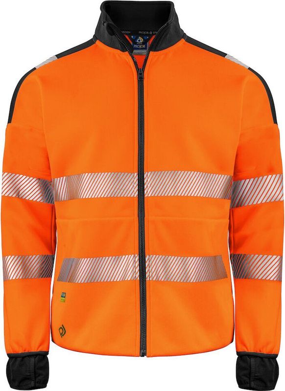 ProJob 6109 SIGNALISATIESWEATER MET LANGE RITSSLUITING EN ISO 20471 KLASSE 3 646109 - Oranje/Zwart - 4XL
