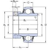 Spannlager YET207 Innen-Ø 35 mm Außen-Ø 72 mm Breite38,9 mm