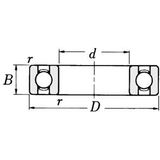 Lager SKF 6300  Asgatdiameter d=10mm ∙ Buitendiameter D=35mm ∙ Breedte B=11mm