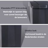 Talen Tools - Brievenbus - Kunststof - Grijs- Zonder slot - Zonder tussenklep - PTT-brievenbus