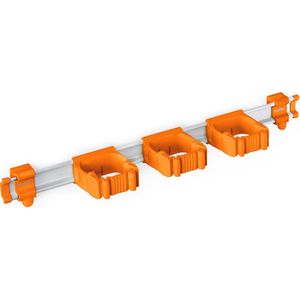 Toolflex One - Gereedschapsophangsysteem - 54 cm Aluminium Rail, Oranje - 5 Flexibele Houders - Geschikt voor Ø15-35 mm Gereedschappen - Eenvoudige Installatie - Ruimtebesparend en Veilig - Inclusief Montagemateriaal