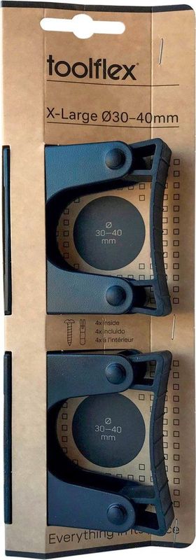 Toolflex Original H-01 - Gereedschapshouder - 2-pack - XL Klemmen (Ø 30-40 mm) - Flexibel en Duurzaam